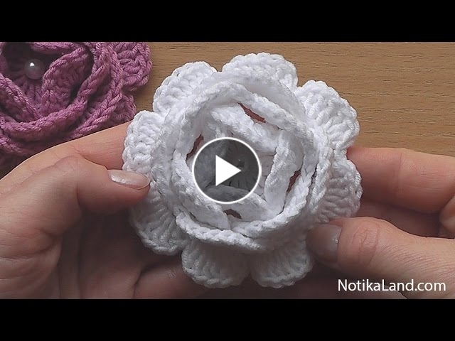 Crochet Flower Rose VERY EASY Tutorial #2