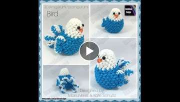 Rainbow Loom Bird Loomigurumi Amigurumi 3D Toy - crochet hook only - loomless Rainbow Loom Bird Loomigurumi Amigurumi 3D Toy - crochet hook only - loomless