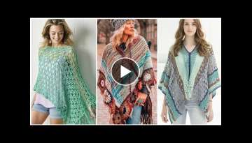 Very impressive And Gorgeous Crochet Fancy Cotton Yarn Partten Poncho Ideas 2021
