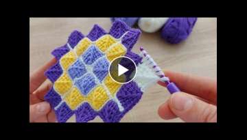 Super Easy Tunisian Knitting Crochet Model Çok Kolay Çok Gösterişli Tunus İşi Tığ İşi ...