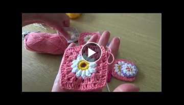 Crochet Daisy Flowers - Daisy centres for granny squares and decorations Crochet Daisy Flowers - Daisy centres for granny squares and decorations