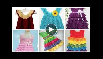 Most Stylish And Trendy Crochet Fancy cotton Yarn Baby Frocks Designer ldeas #2021
