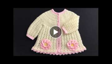 Crochet Baby Jacket, Crochet Cardigan, Crochet Coat for girls 0-12M, EASY CROCHET, Crochet for Ba... Crochet Baby Jacket, Crochet Cardigan, Crochet Coat for girls 0-12M, EASY CROCHET, Crochet for Ba...