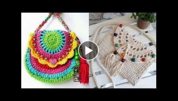gorgeous most beautiful and outstanding kids baby girls crochet hand bags designing 2021