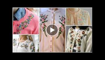 Top Class Hand Embroidered Warm Wool Knitted Sweater Designs Collection//Embroidery Patterns