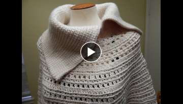 Capa Crochet para Invierno Elegante Capa Crochet para Invierno Elegante