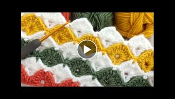 very easy crochet baby blanket vest knitting pattern / çok kolay örgü modeli