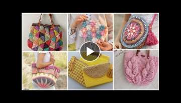 Trendy and stylish crochet knitted handbags designes collection//usefull ideas
