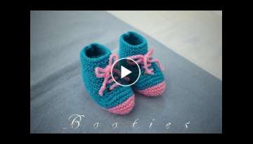 Knitting Cute and Easy Booties for New-Born Knitting Cute and Easy Booties for New-Born