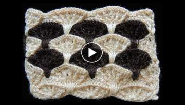 Crochet : Punto Abanico en Relieve. Parte 1 de 3