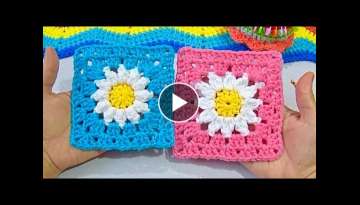 CUADRO MARGARITA 2 Formas diferentes de Tejer la Flor a Crochet paso a paso