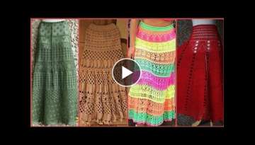 Very Attractive & Trendy New Crochet Long Skirts Designs Ideas 2022