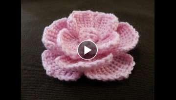 Rosa tejida en Crochet Tutorial