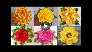 Today's Runinng & Beautiful Crochet Decorative Flower Patterns & Design ideas/Easy Crochet Patter...