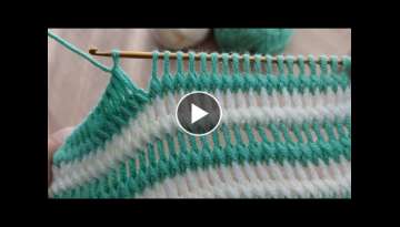 Super Easy Tunisian Knitting Model - Çok Gösterişli Tunus İşi Örgü Modeli Yapımı
