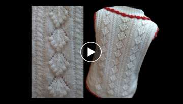Cardigan / Sweater Design with bobbles Design No#57 in Hindi Knitting