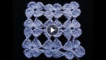 Crochet : Flor de 4 Petalos. Parte 1 de 2