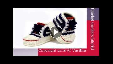 DIY crochet baby sneakers //Vasilisa