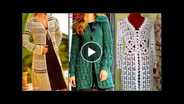New Creative Crochet Long Cardigan /Sweaters & Coat Design For Girls/Womens