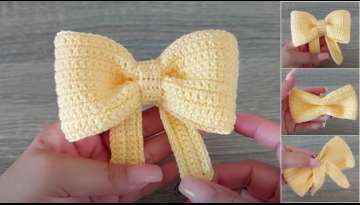 HOW TO CROCHET EASY BOW IN 10 MINUTES