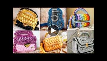 Luxury's Stylish Multicolor Crochet Party Wear Handbags/Purse & Long Chain Purse design ideas2022