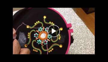 Hand Embroidery easy stitch how to make Mirror stitch