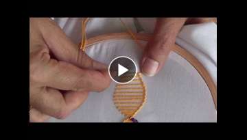 Hand Embroidery: Buttonhole Chain Stitch Waves