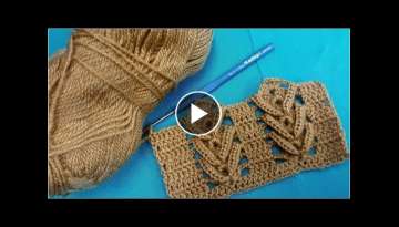 Crochet fishbone vest model