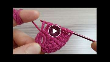 Super Tunisian Crochet Knitting / Very easy Tunisian knitting pattern / Leaf knitting