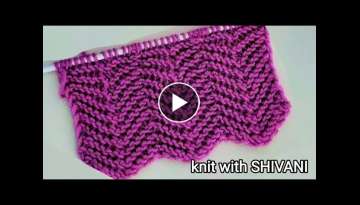 Zigzag knitting pattern