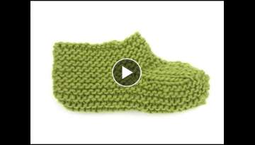 How to knit the foot on the slipper in DROPS 161-40