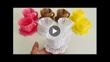 Quick and easy crochet cup
