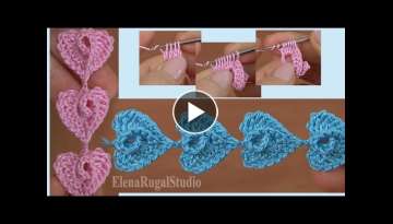 How to Crochet Lovely Hearts Tutorial