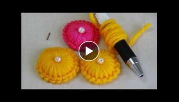 Hand Embroidery: Making Buttons with Wool