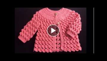 Crochet or Crochet Jacket, Coat, Sweater or Cardigan, STEP BY STEP 1-8 years Crochet for Baby
