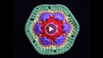 Crochet : Flor Africana 1