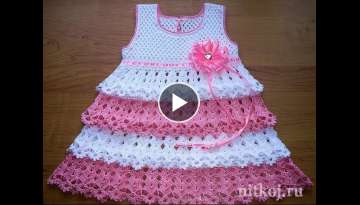 Crochet Patterns| for free |crochet baby dress| 825