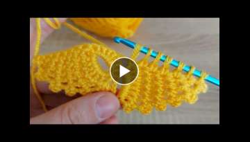 How To Tunisian Crochet Knitting - Tunus İşi Çok Güzel Örgü Modeli