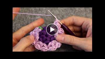 Triangle Star Stitch - How to do Rounds - DIY Crochet - Puffed Star Stitch - Flower of Life