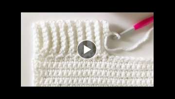 Back Loop Single Crochet Ribbed Border