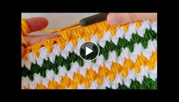 Very beautiful zigzag blanket vest knitting pattern