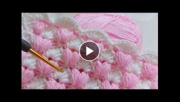Very Easy Crochet Heart Baby Blanket Knitting Pattern Making