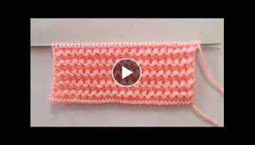 Easy Knitting Stitch Pattern For Ladies/Babies Sweater/ Blanket