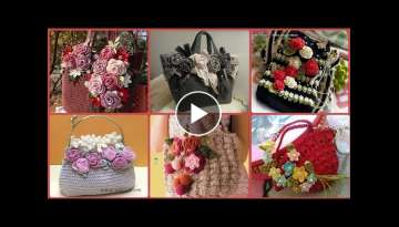 New Look & Stylish Crochet Flower Hand Bags Designs Collections #2022-2023