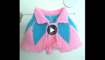 Pounchu/ Shrug in Hindi Knitting Pounchu/ Shrug in Hindi Knitting