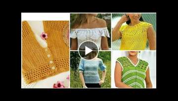Trendy stylsh hand knitted crochet bolero Pattern beggie top ,boho fashion vest blouse for ladies