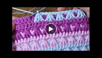 Basic Crochet Stitch - Front Post Extended Double Crochet Cluster