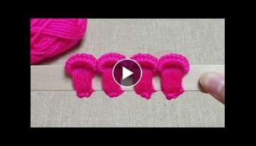Awesome Flower Craft Ideas with Woolen - Hand Embroidery Amazing Trick - DIY Wool Flower Design Awesome Flower Craft Ideas with Woolen - Hand Embroidery Amazing Trick - DIY Wool Flower Design