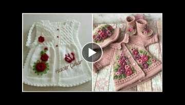 Top Stunning And Beautiful Hand knitting And Embroidery Baby Sweaters designs