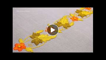 Simple Hand Embroidery Border Designs for Beginners Step by Step, Easy Embroidery Tutorial